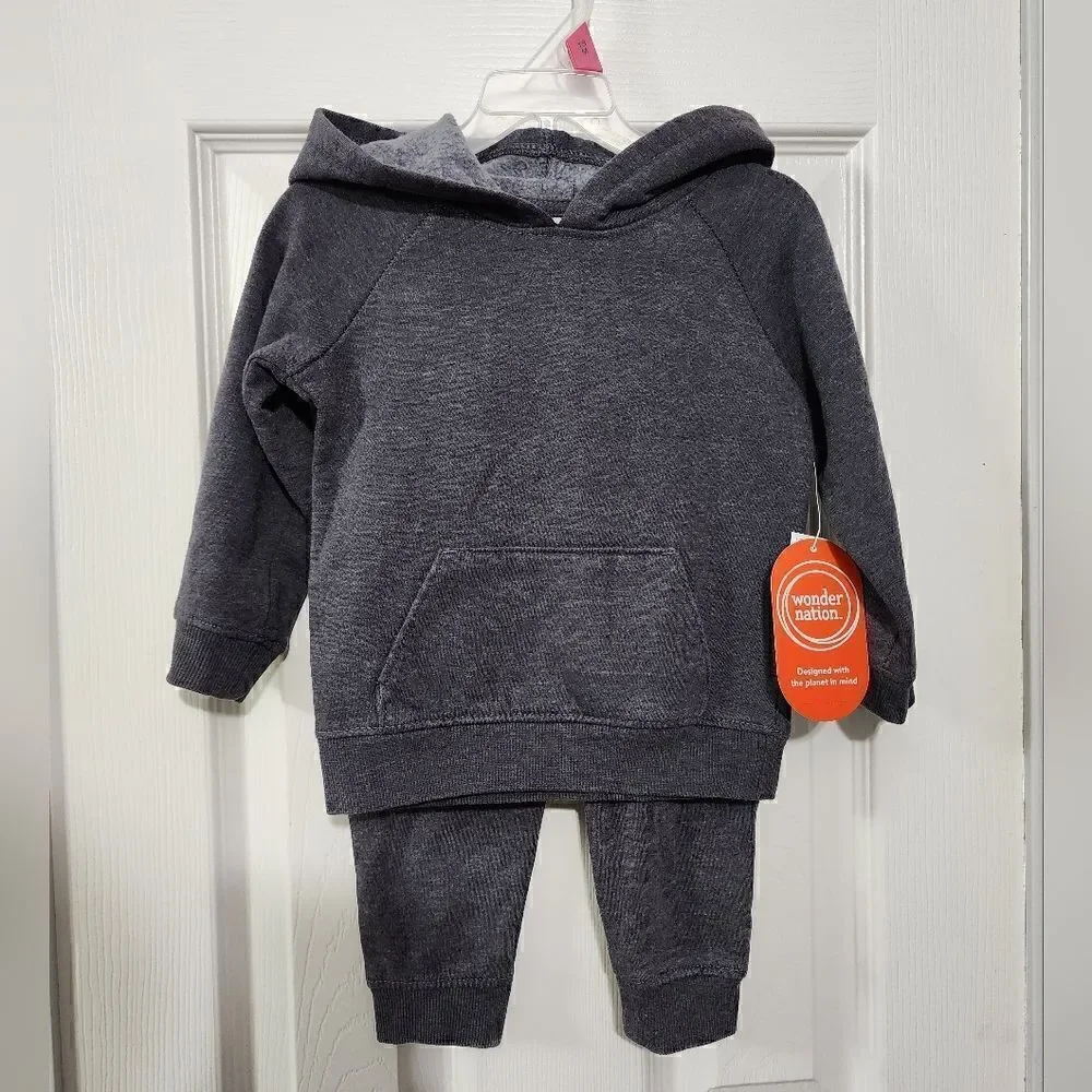 Nwt Wonder Nation Toddler Unisex AthleisureOutfit Set, Sizes 18 months